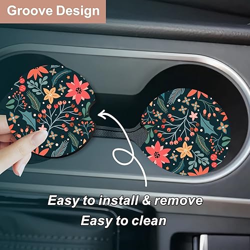 Miniatura 5 de Oppsviust Portavasos para automóvil, posavasos de automóvil para portavasos de automóvil, 2 piezas universales antideslizantes para automóvil,