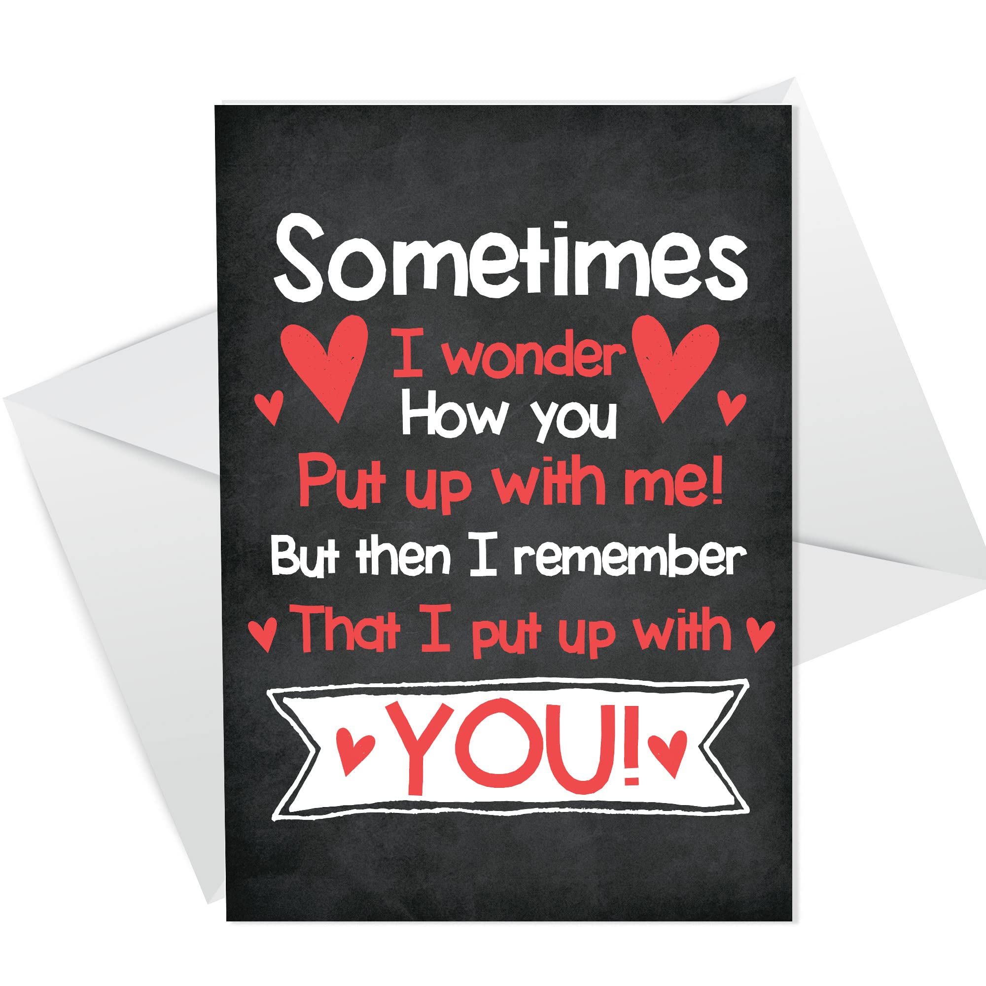 RED OCEAN Valentines Funny Card For Boyfriend Girlfriend Novelty Rude Card For Him Her