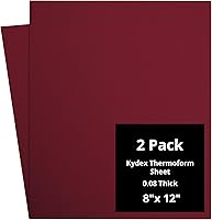 Vista 75 de Kydex Sheets - Solid Color DIY Kit for Crafting Holsters, Sheaths, and Mag Pouches - (8x8, 8x12, 12x12), Premium Thermoform Sheets - Thick, Durable