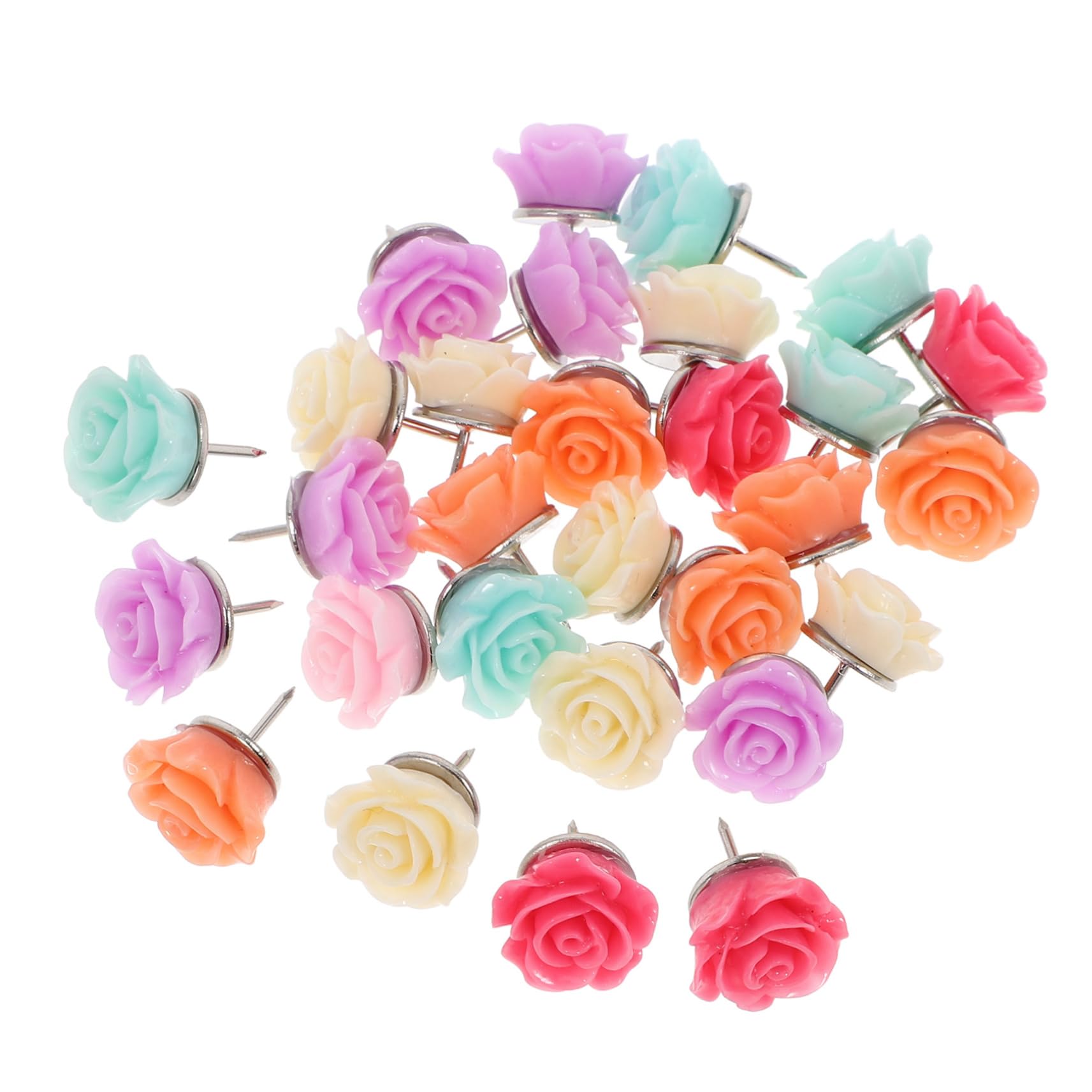 NUOBESTY 150 Pièces Punaise Rose Boite de Rangement boîte de Rangement Épingles à punaiser Broche de Papier d'artisanat Jolies punaises Punaise Pratique punaises Multifonctions résine