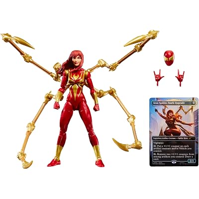 Marvel Legends Series Magic: The Gathering Mary Jane Watson (Iron Spider), 6-Inch Spider-Man Action Figure & Exclusive Foil Collectible Card Game Trading Card