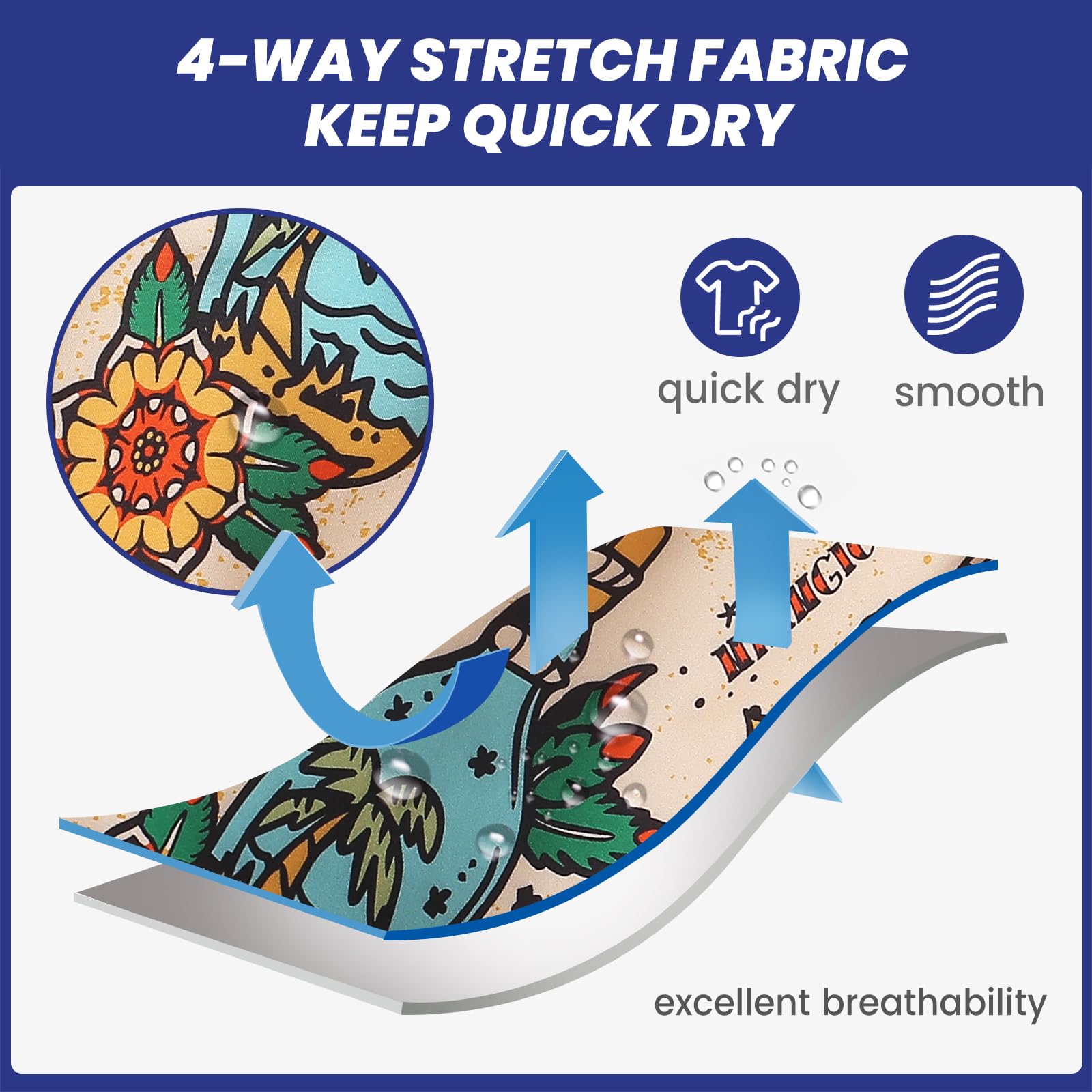 maamgic Traje de baño elástico para hombre, 17,78 cm, secado rápido, forro de malla, trajes de baño