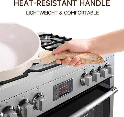 Miniatura 7 de JEETEE Sartén antiadherente de 10 pulgadas, utensilios de cocina con revestimiento de piedra, sartén antiadherente para tortilla con mango