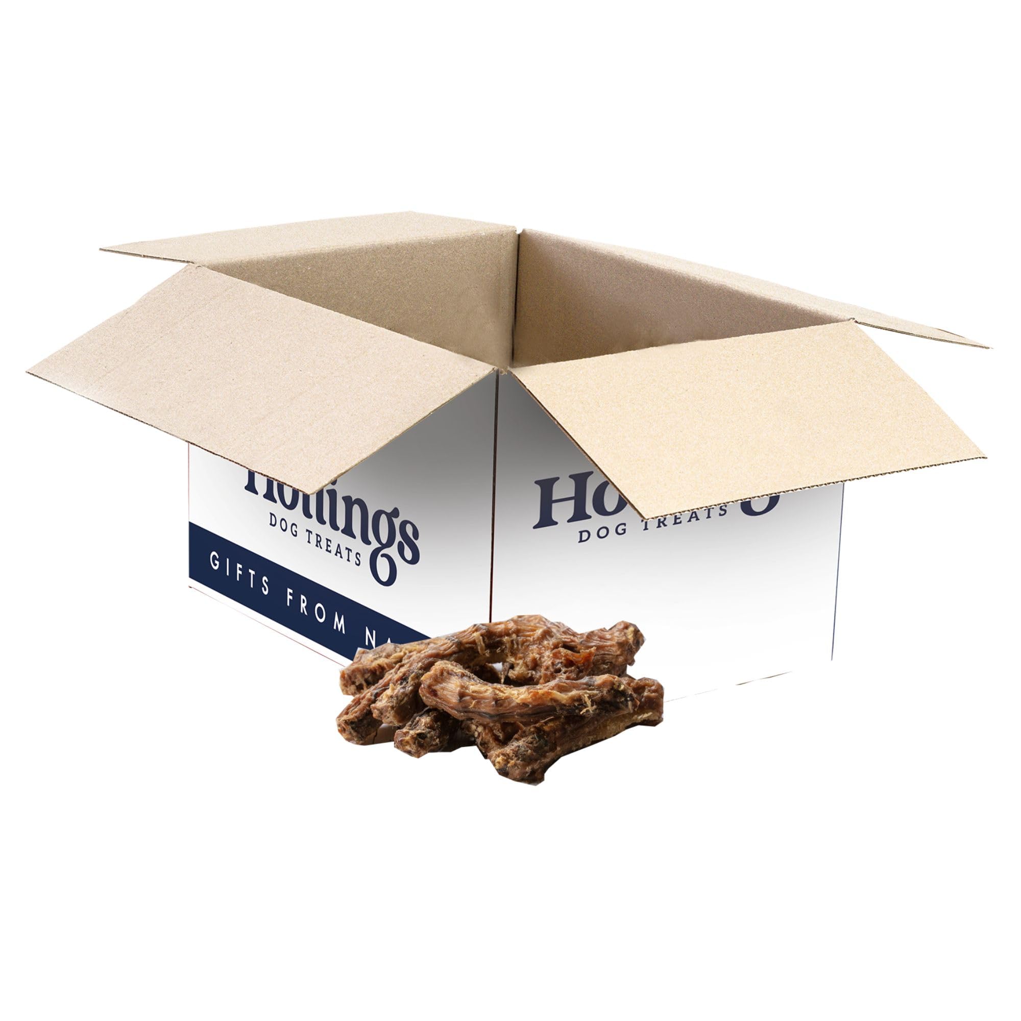 Hollings Chicken Necks Dog Treats, 100% Natural Air Dried Chew Treats for Adult Dogs, Grain Free and High in Protein (2kg)