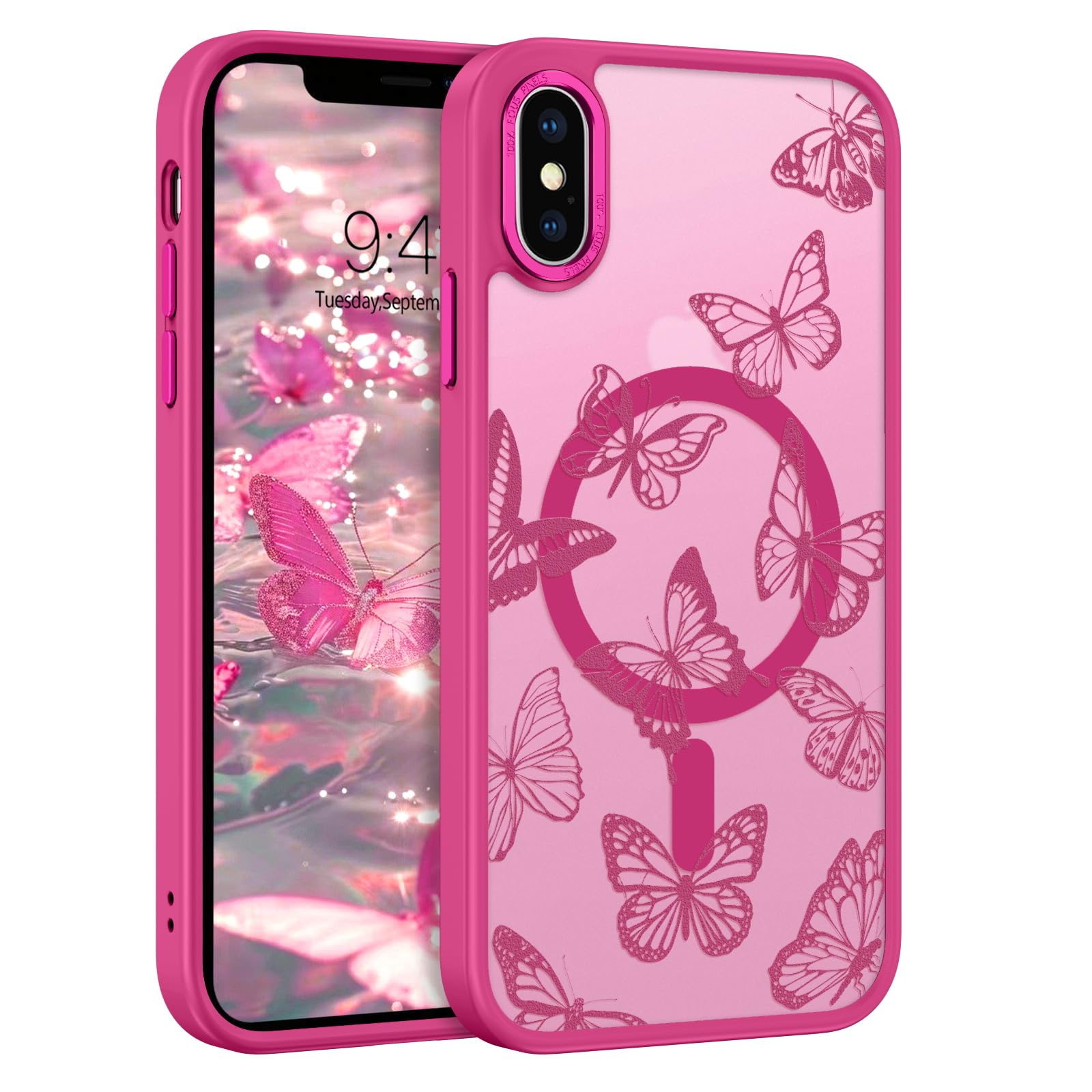 Coque iPhone Xs Max 6,5 pouces mate à motif papillon - 8
