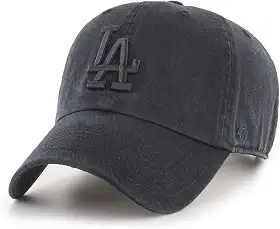 47 Boné Strapback da marca - Clean UP LA Dodgers preto lavado, Preto, Tamanho Único