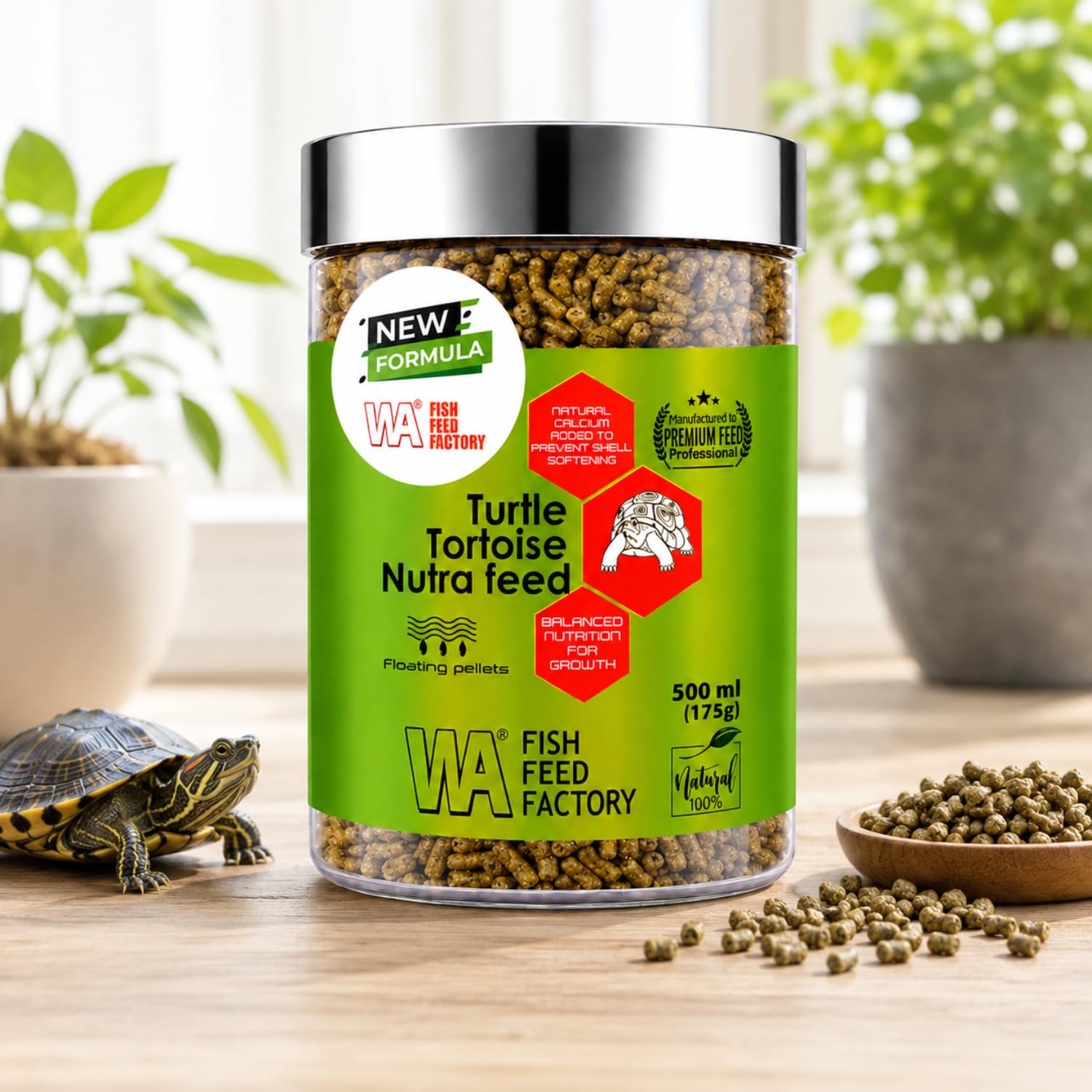 WA Turtle Tortoise Nutra Feed Floating Food Sticks, 500ML-image-5