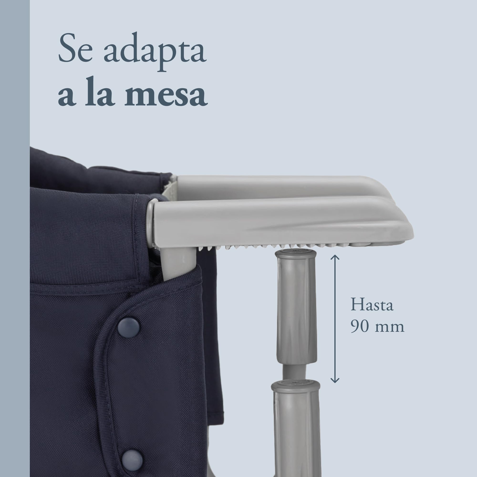 Inglesina Fast, Seggiolino da Tavolo Pieghevole, Blu (Blue), Facile Trasportare, Lavabile, Installazione Sicura, Fino a 15 kg, 35 x 27 42 cm