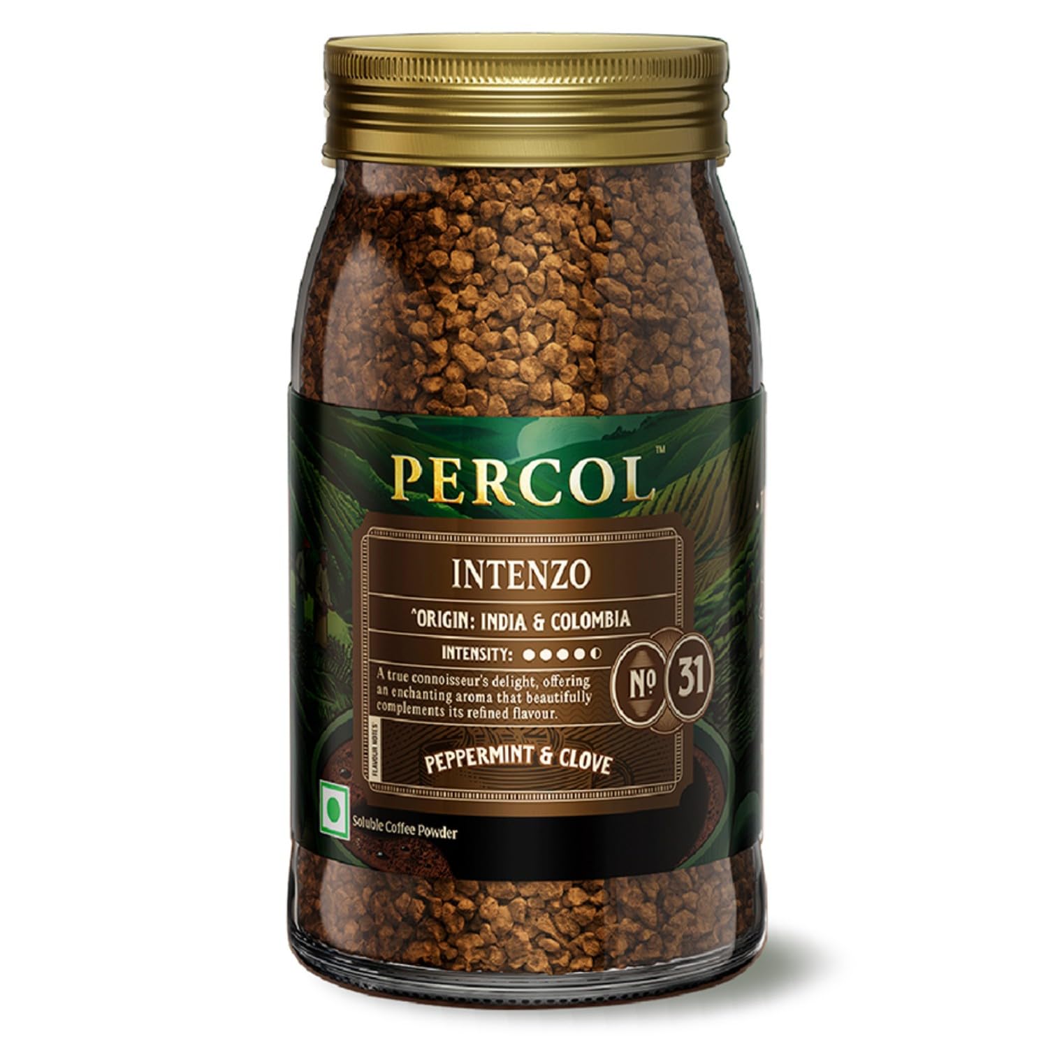 PERCOL Premium Instant Coffee | Intenzo Blend 31 | Crafted with Premium Imported Beans | Freeze Dried | Designed in UK | 100g Jar | 100% Pure Coffee | Flavorful & Aromatic Coffee-image-9
