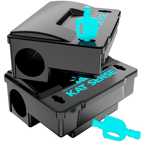 Kat Sense Rat Bait Station Traps, Reusable Humane Rodent Box