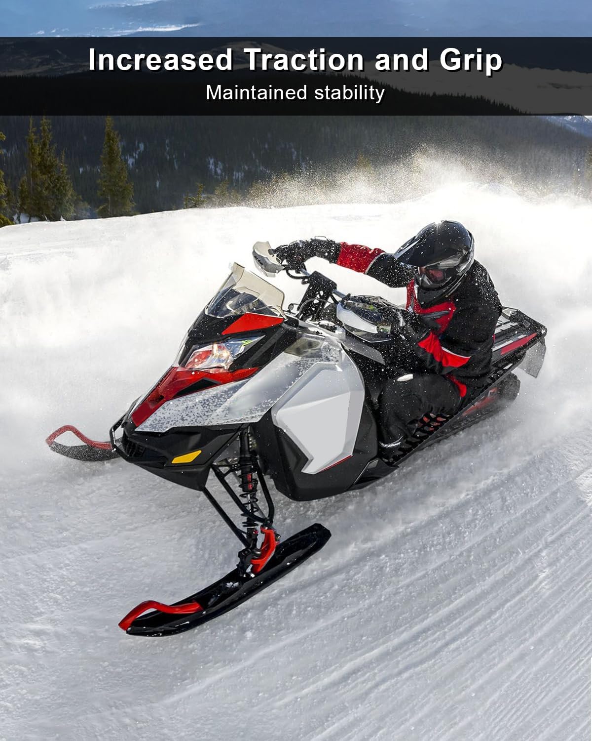 Snowmobile Ice Snow Scratchers Kit Fit for Polaris Arctic Cat Ski Doo Yamaha Replace 4E565768