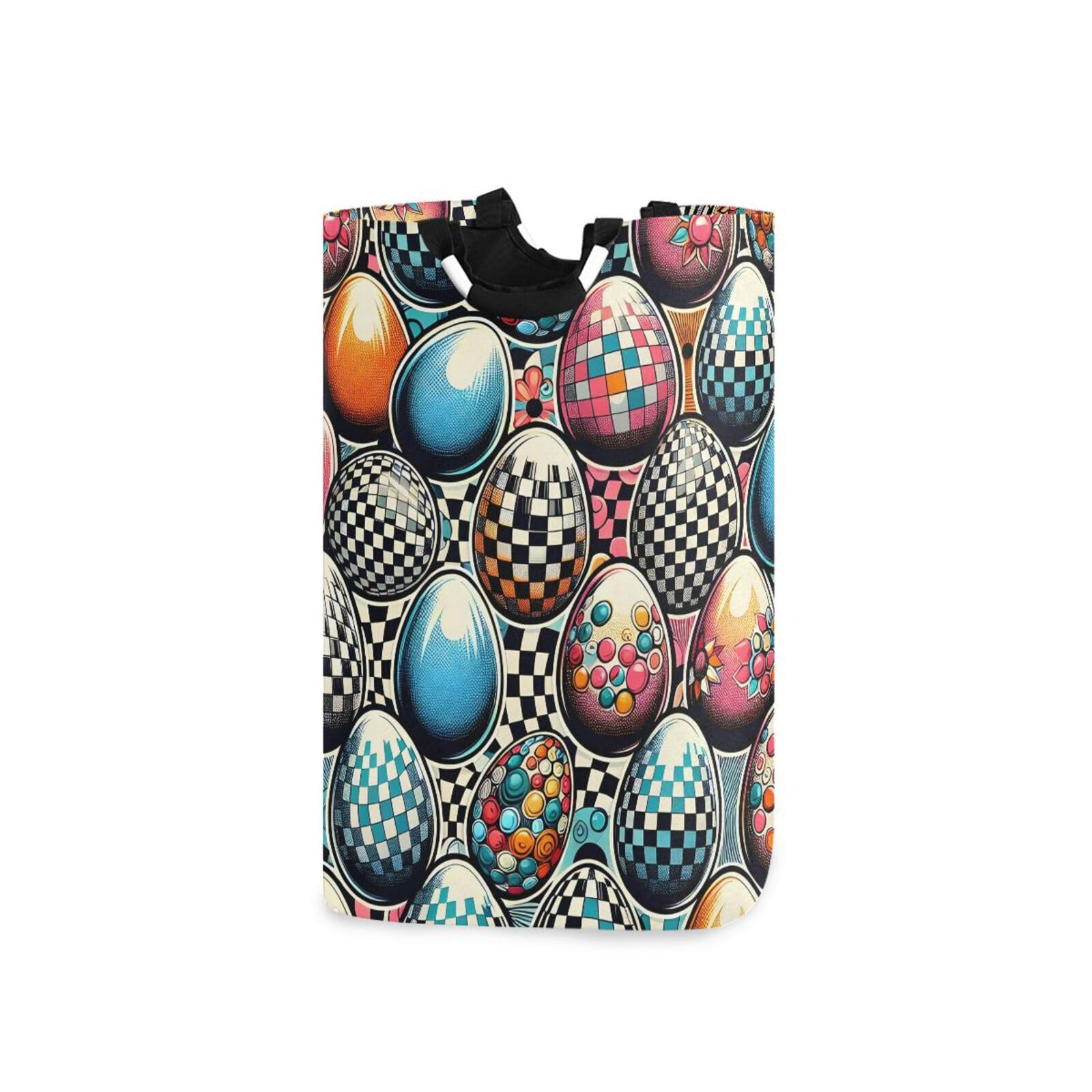 Jihqo Laundry Hamper Basket St Patrick's Clover Pattern Collapsible Nursery Storage Bin Waterproof Clothing Baskets for Home Bedroom Bathroom Washing Room