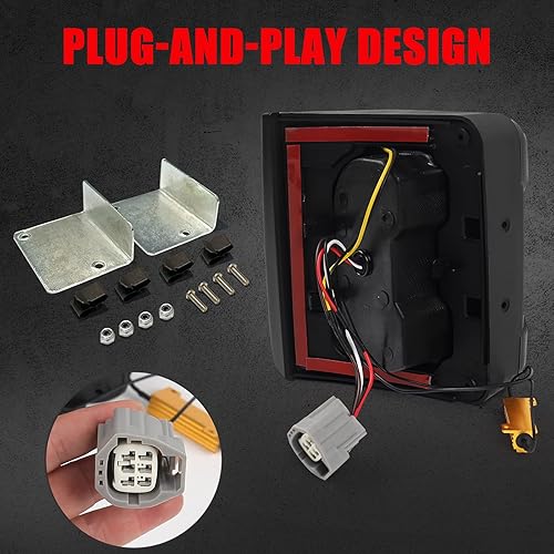 Miniatura 4 de DKMGHT LED Tail Lights for Jeep Wrangler JK JKU 2007-2018, DOT Approved Smoked Lens Plug n Play Jeep JK Accessories (JK upgrade JL oem)