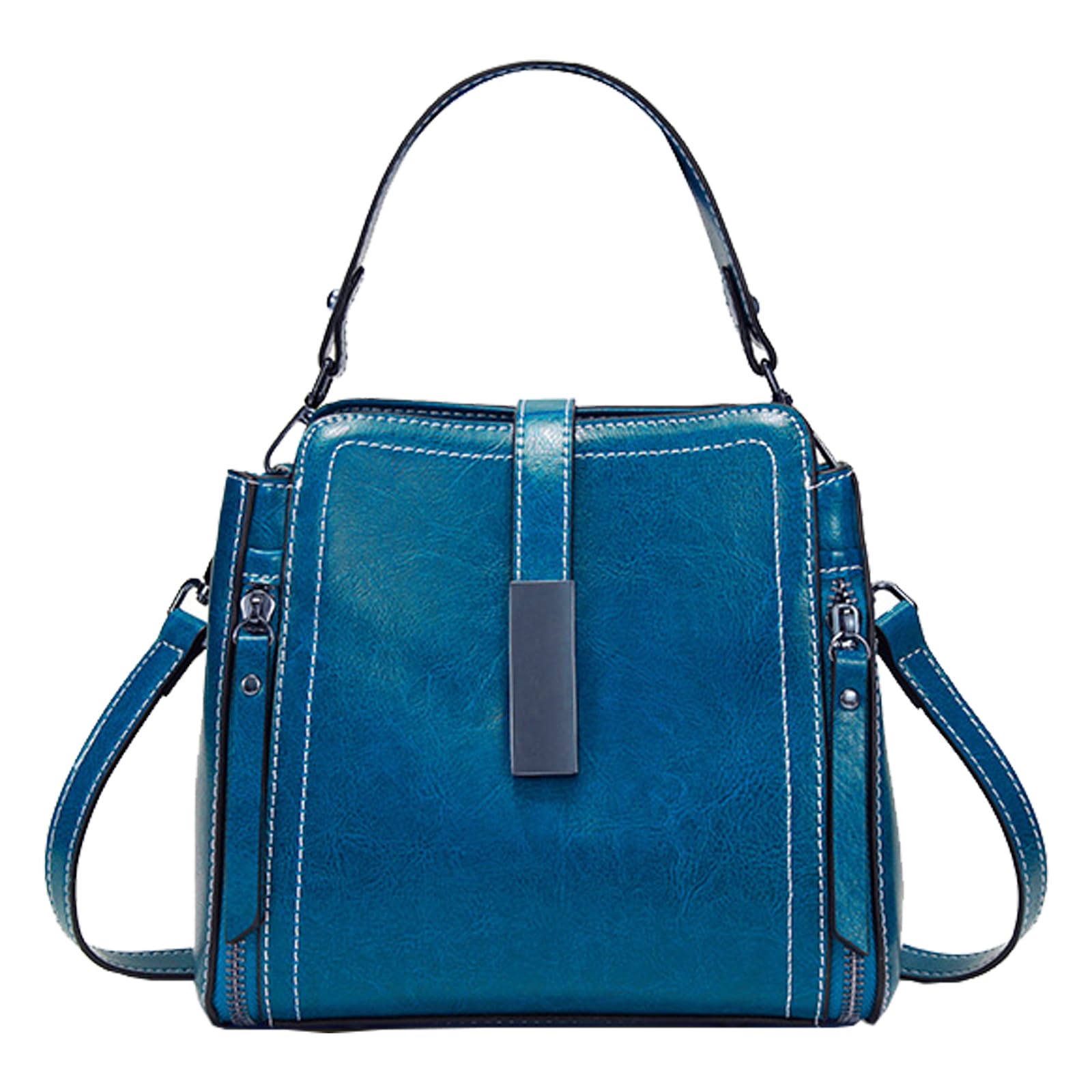 FAOONNMY Women's Handbags Versatile Crossbody Bags Retro-Style Commuter Shoulder Bags,Blue1