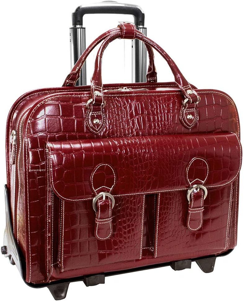 Siamod SAN MARTINO Ladies' Detachable-Wheeled Briefcase 15 Laptop Case Red