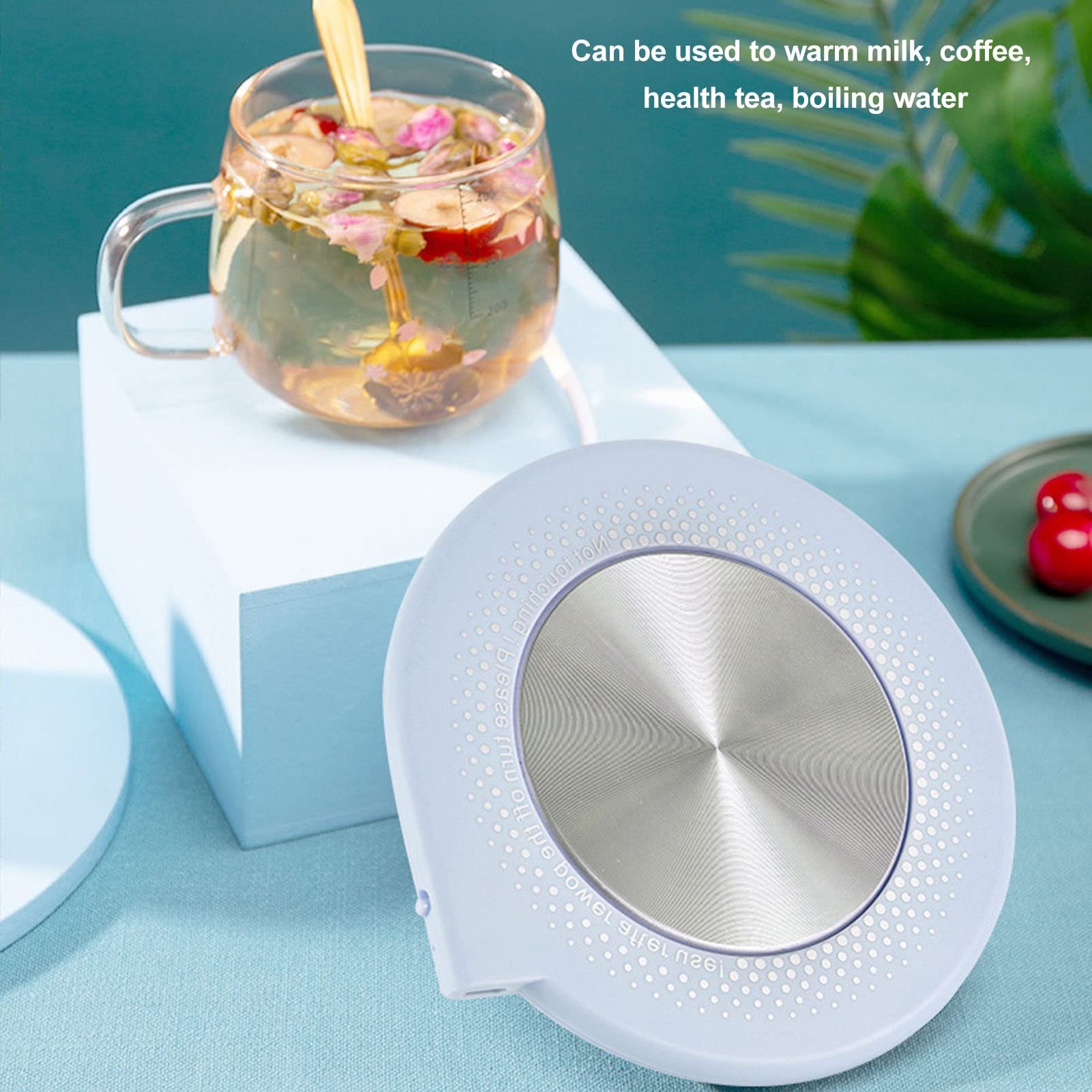 Koffiewarmer, 55 °C constante temperatuur, bureau, koffiewarmer, koffiewarmer met 3 temperatuurinstellingen, elektrische drankwarmer, draagbare cupwarmer (zwart