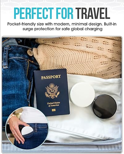 Miniatura 7 de Cable USB-C retráctil, cargador de pared portátil y banco de energía de carga rápida, todo en uno para iPhone 15, iPhone 16, OnePlus, Samsung,
