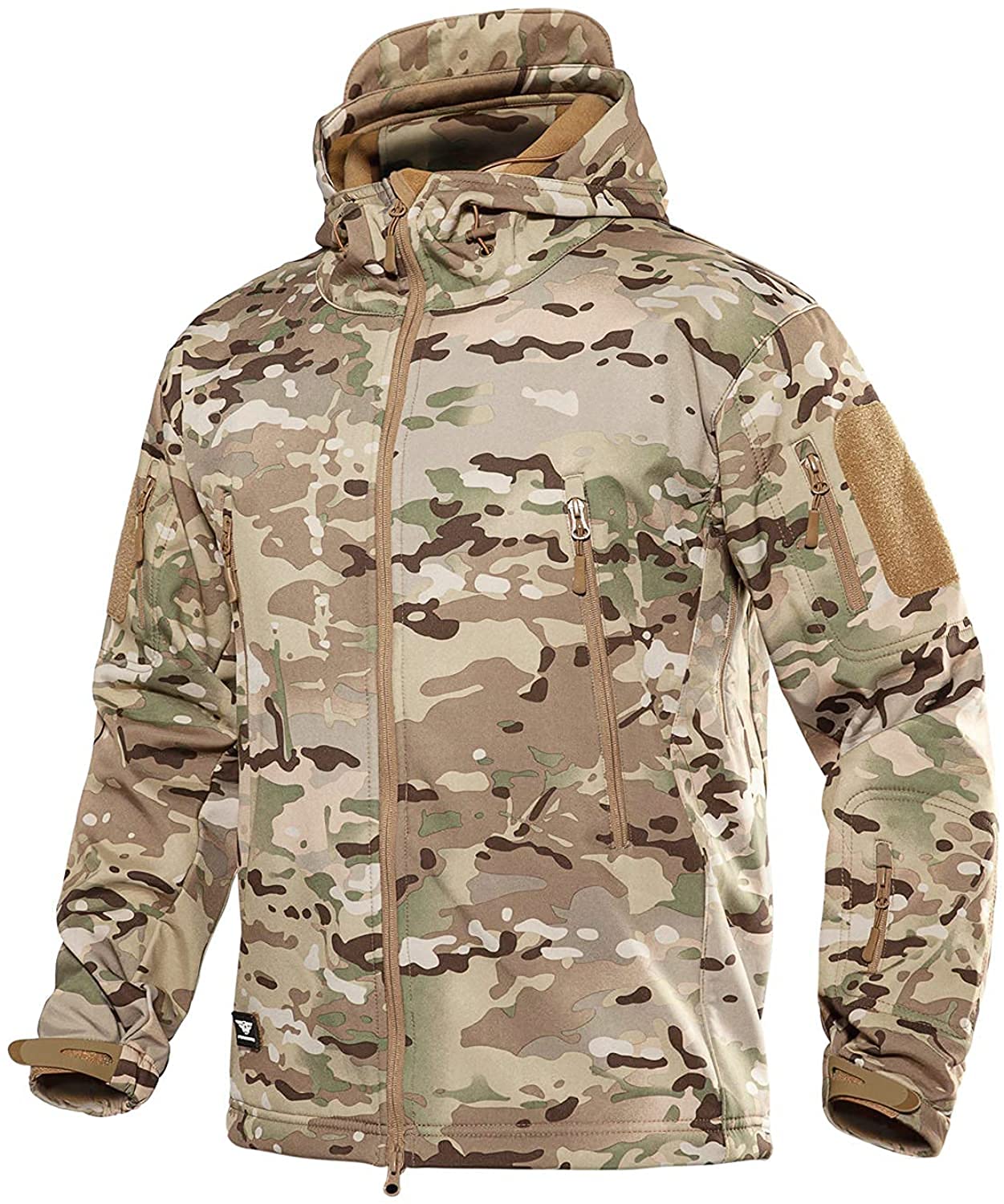 LiliChan Veste Tactique Soft Shell Militaire pour Hommes Sports de Plein air Armée de Chasse Manteau Imperméable
