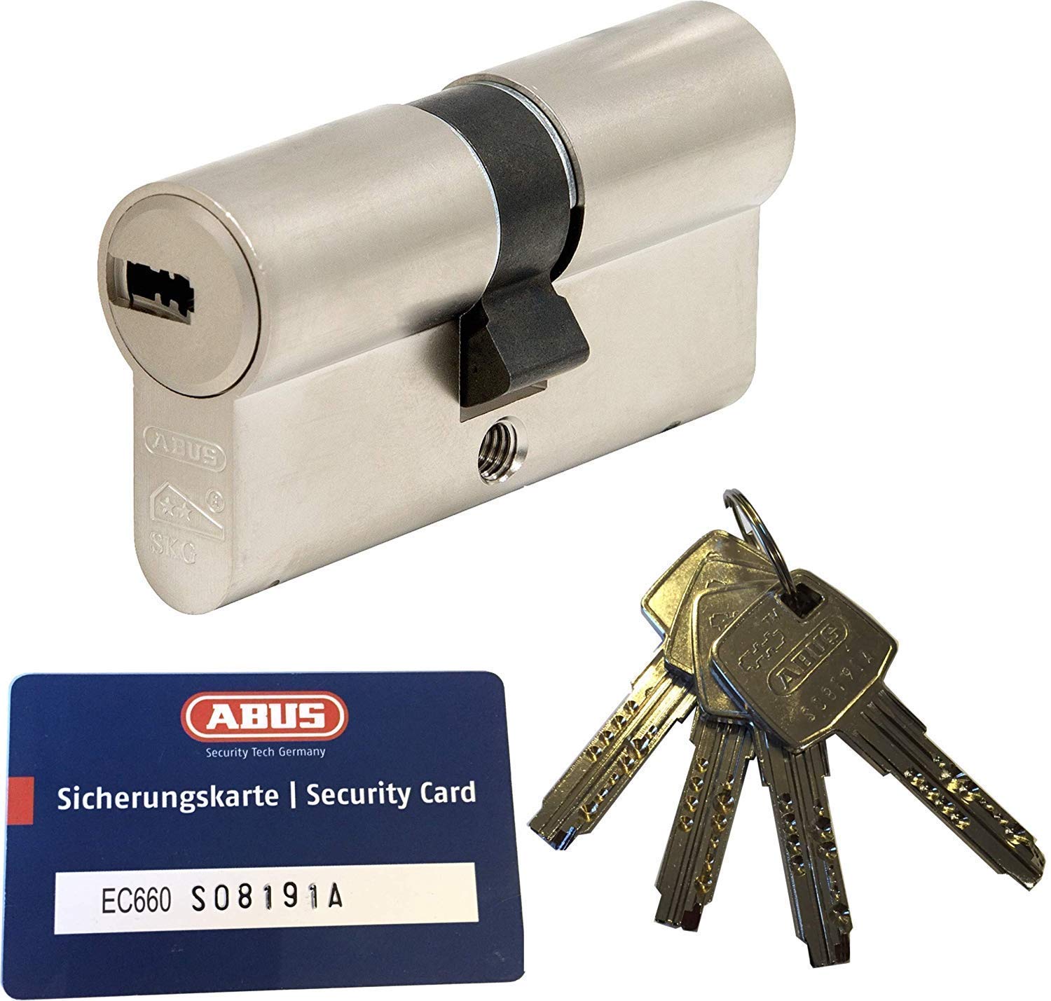 ABUS EC660 SKG** Profil-Doppelzylinder Länge 45/65mm mit 4 Schlüssel