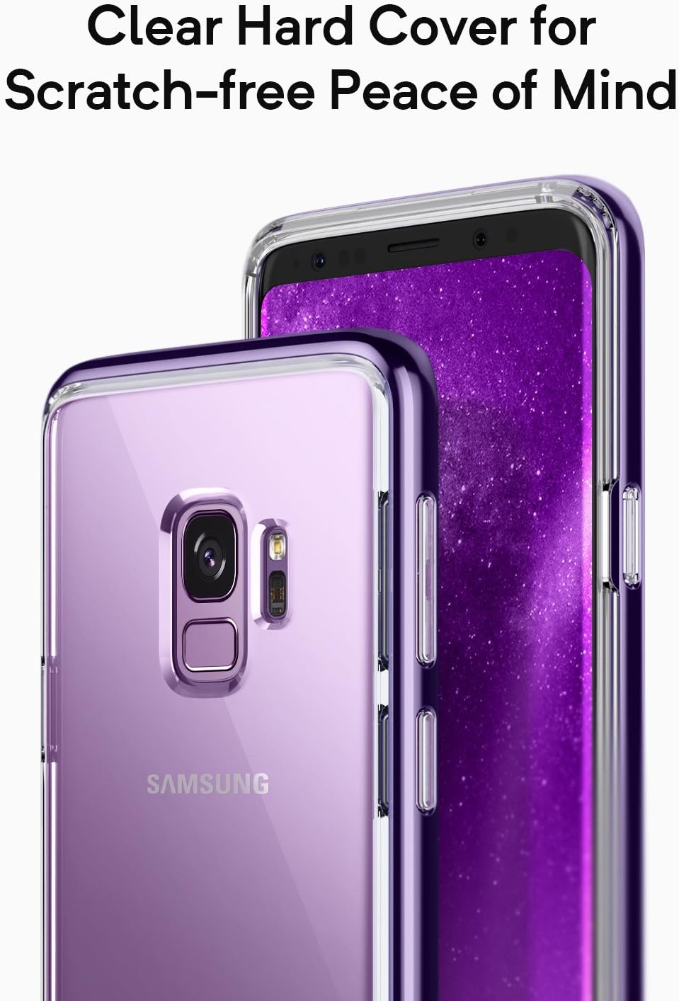 Caseology Skyfall for Galaxy S9 Case (2018) - Clear Back & Slim Fit - Metallic Purple