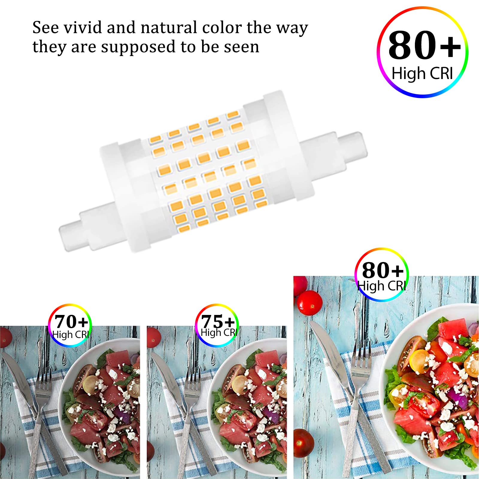 T3 R7 Led Replacement Nose Hair Trimmer For Women R7S 78mm LED Bulb 8W, J Type Double Ended ...