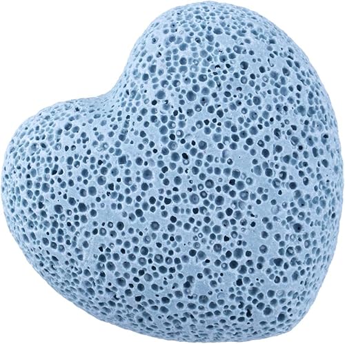 Miniatura 3 de rockcloud Juego de difusor de aceite esencial de aromaterapia con forma de corazón de piedra de lava azul, 0.9 pulgadas, 10
