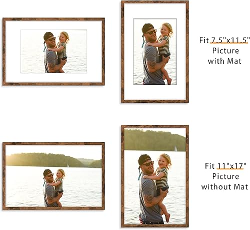 Miniatura 194 de Picrit - Juego de 12 portarretratos de 5 x 7 pulgadas para colgar en la pared o exhibir sobre una mesa, para fotos de 4 x 6 con paspartú o 5 x 7