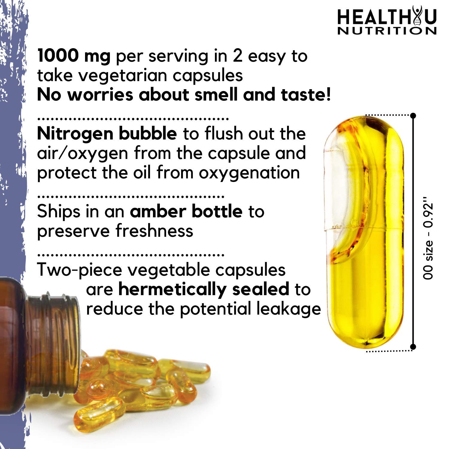 Vegan Black Cumin Seed Oil Capsules 1000mg Cold Pressed Nigella Sativa — Amazon image 4
