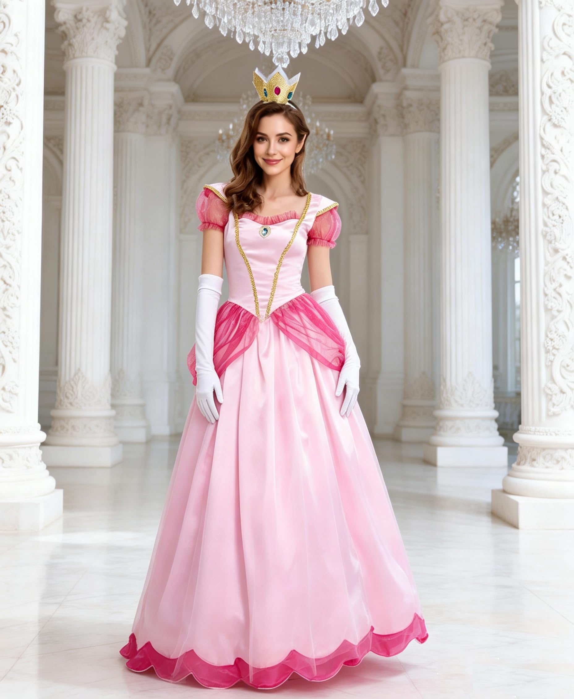 GOLDSTITCH Costume da principessa per Halloween, festa di compleanno, travestimento per cosplay