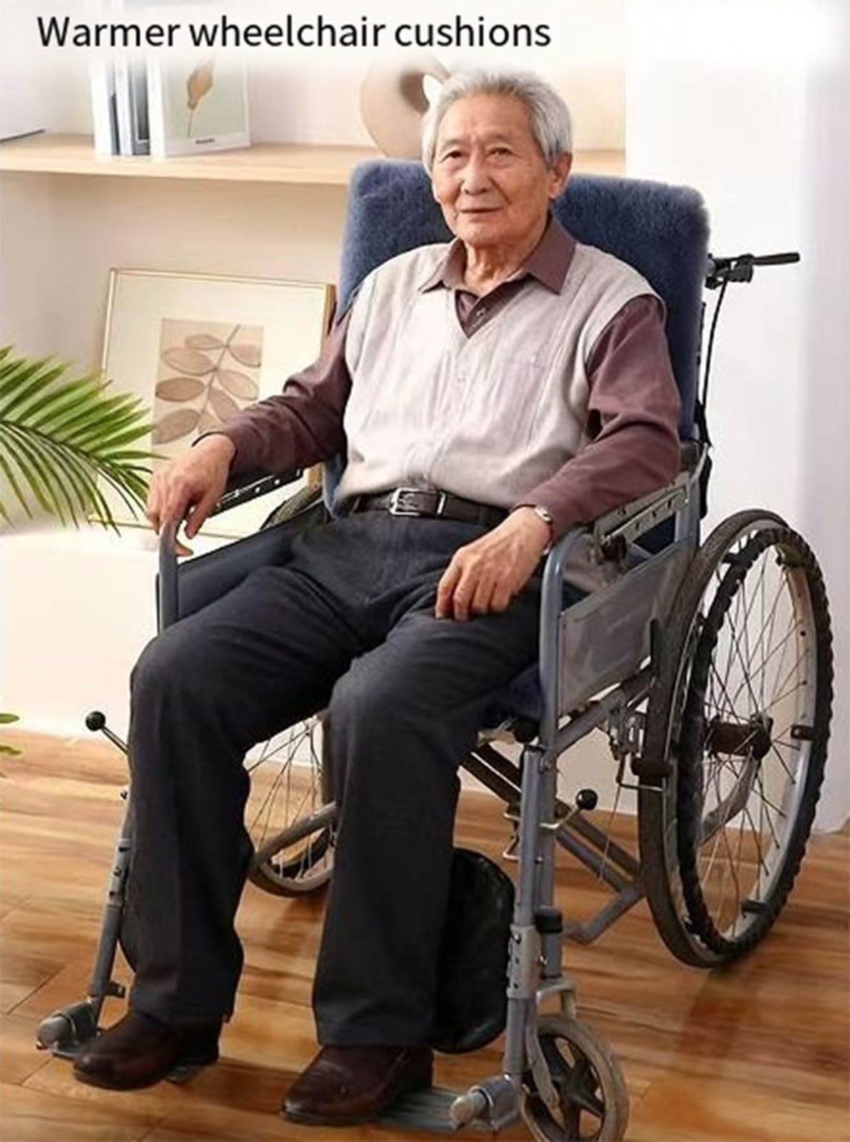 FUELIX Colchón Antiescaras, Cojín Integrado para Silla De Ruedas con Respaldo, Cojín Reductor De Presión, Lavable, Funda para Silla De Ruedas Apoya Coxis Y Espalda
