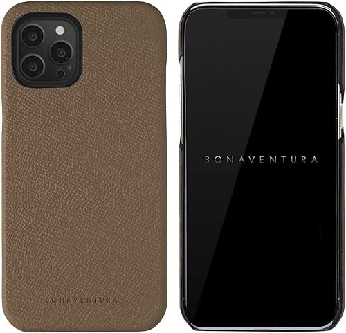 Vista 318 de BONAVENTURA Noblessa - Carcasa trasera [compatible con iPhone 12 Pro Max, Greige] BBCN12PM-GG