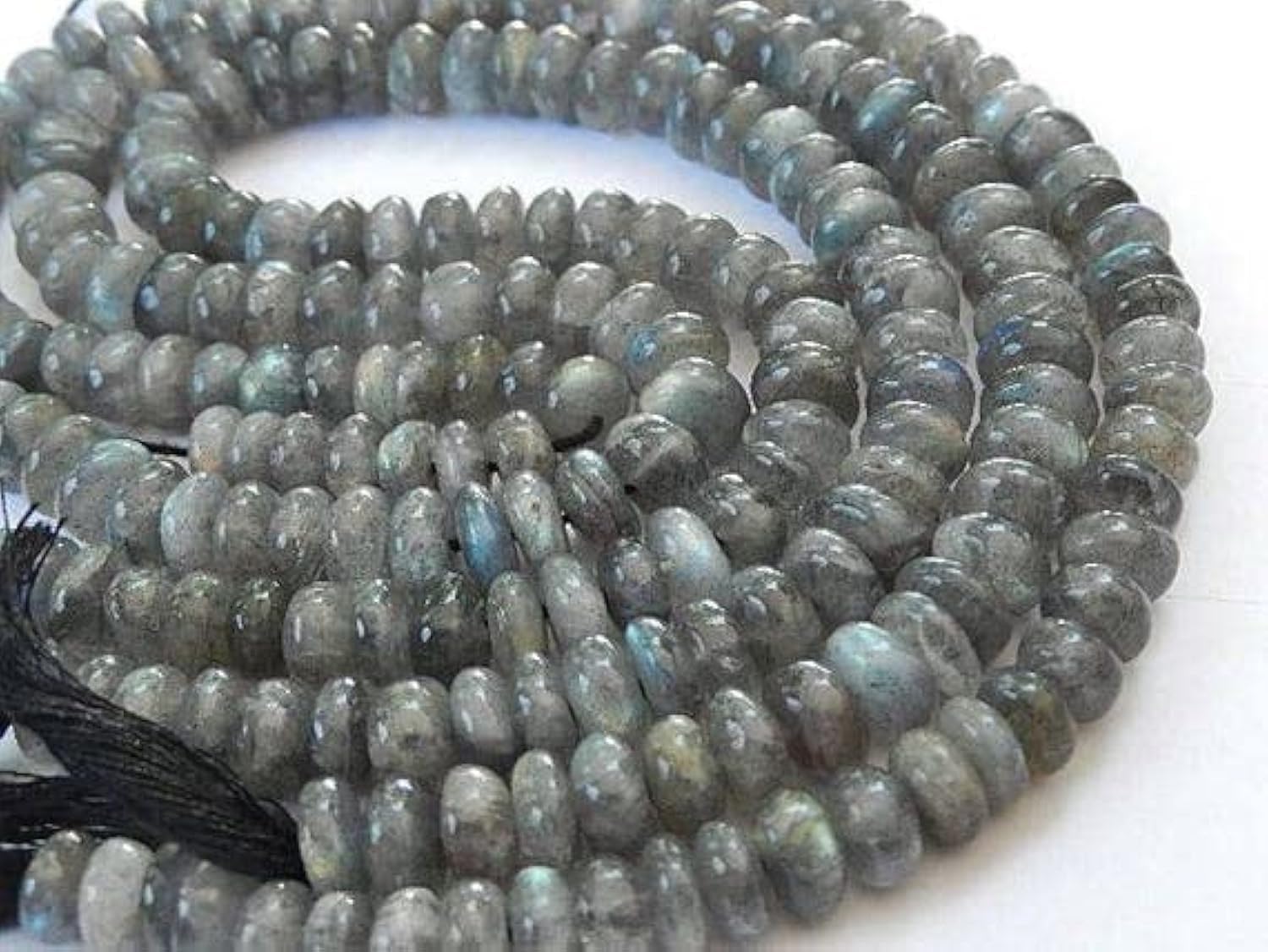 Labradorite perles rondelles lisses 7-8mm LKBEADS, créez vos propres bijoux bohèmes chics
