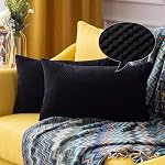 MIULEE Pack of 2 Decorative Throw Pillow Covers Soft Pellets Soild Cushion Case Dark Grey Pillow Cases for Couch Sofa Bedroom Car 18 x 18 Inch 45 x 45 cm