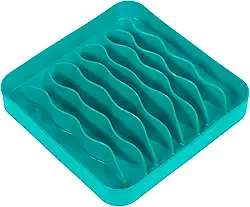 PET GAMES - Comedouro Funcional Flexivel e Lento Que Atiça a Procura por Alimentos para Cães e Gatos - Pet Wave - Verde