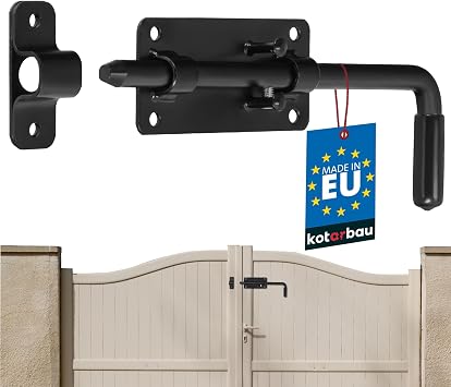 KOTARBAU 5907465919838 Bolt Latch, Black, 220 mm