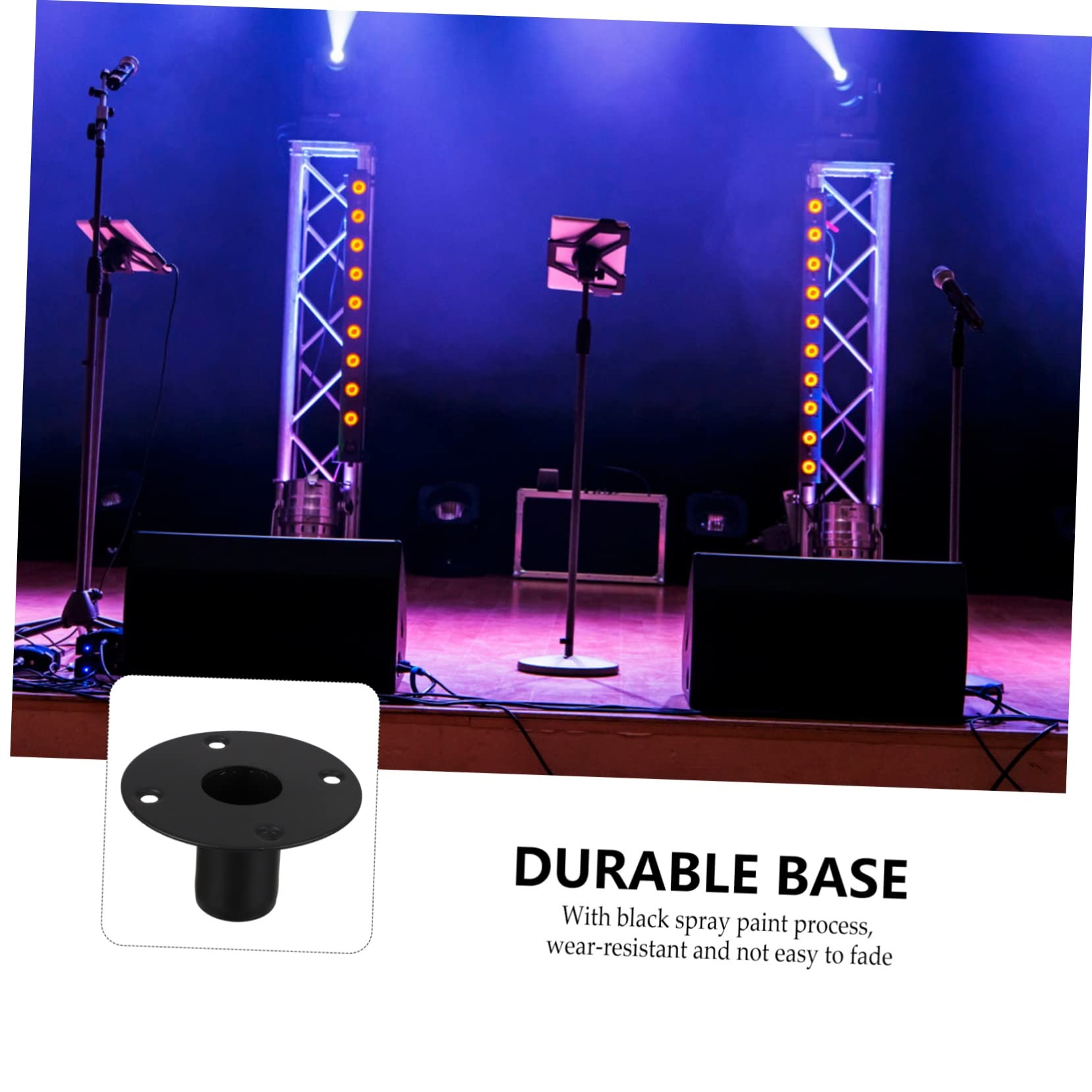 Soporte para Montaje En Altavoz De Hierro 4.25X4.25X2.36 Pulgadas con Tornillos para Fijación Estable Accesorio Profesional para Soportes De Altavoces De Estudio