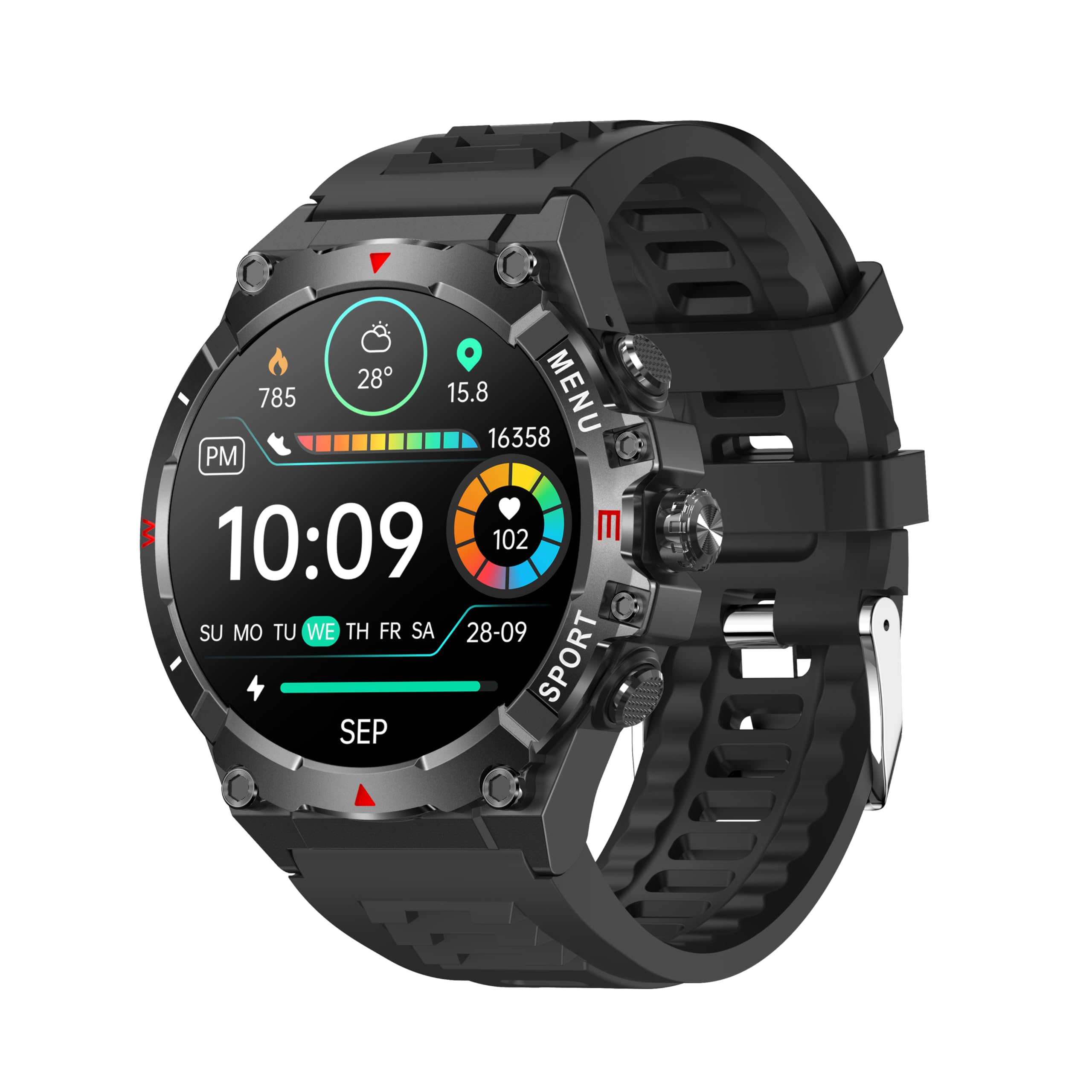 スマートウォッチ Smart watch【2026最新 米軍規格 GPS内蔵 AMOLED高精細大画面 钛合金表盘 5ATM防水·防麈 耐衝撃 】Bluetooth通話 Line/メッセージ通知 100種類運動モード 1.43インチ 腕時計 活動量計 歩数計 長時間連続使用 音楽制御 音声アシスタント 目覚まし時計 天気予報 明るさ調整 100+文字盤自由設定 iPhone/Android 対応 | 【2026最新 】Bluetooth通話 100種類運動モード 1.43インチ 腕時計 活動量計 歩数計 長時間連続使用 音楽制御 音声アシスタント 目覚まし時計 天気予報 明るさ調整 100+文字盤自由設定 iPhone/Android 対応