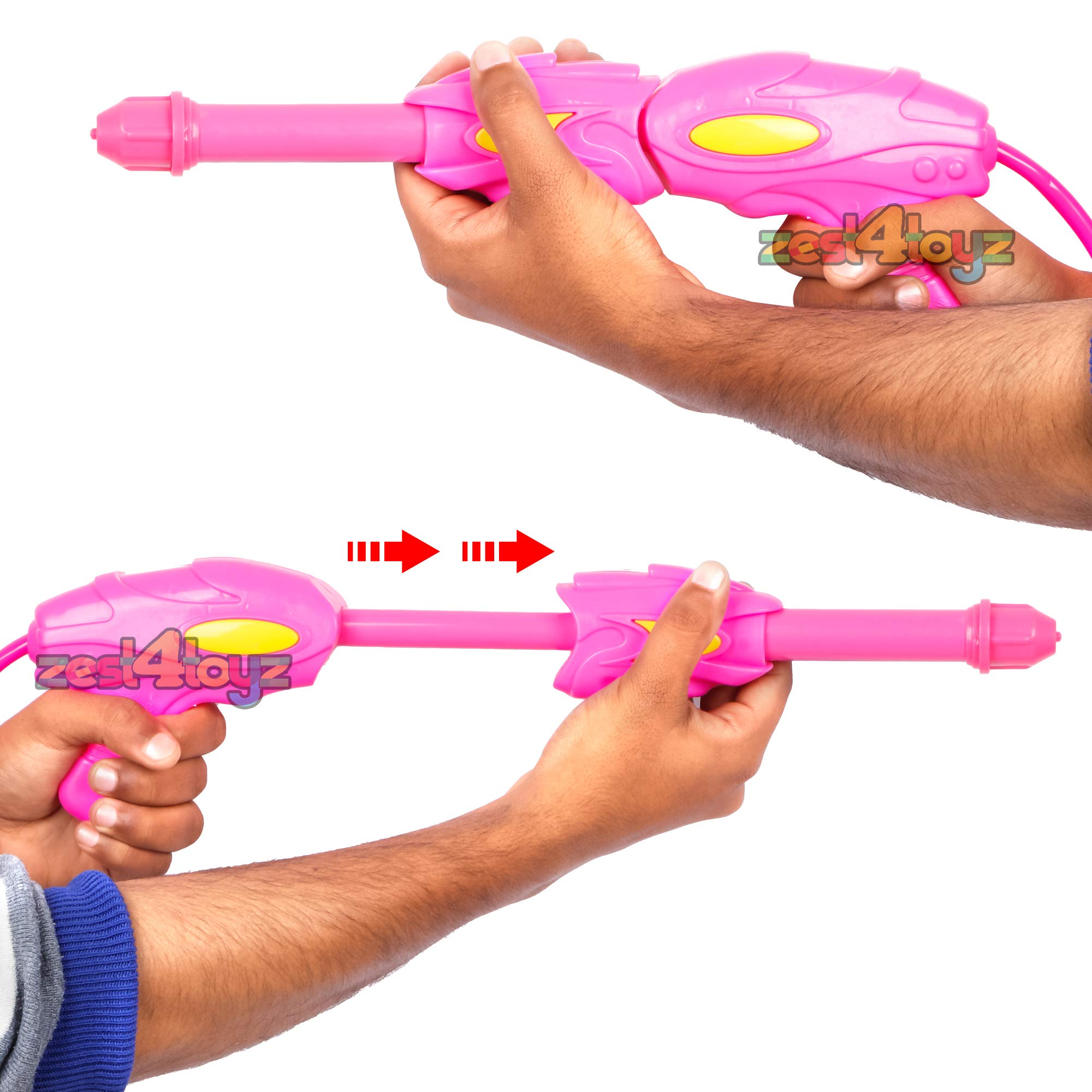 Zest 4 Toyz Holi Pichkari Water Gun for Kids Unicorn Themed Tank Spray with Holi Combo 1 Pkt Holi Color & 100 Balloon - Deluxe Tank (Pink) 4