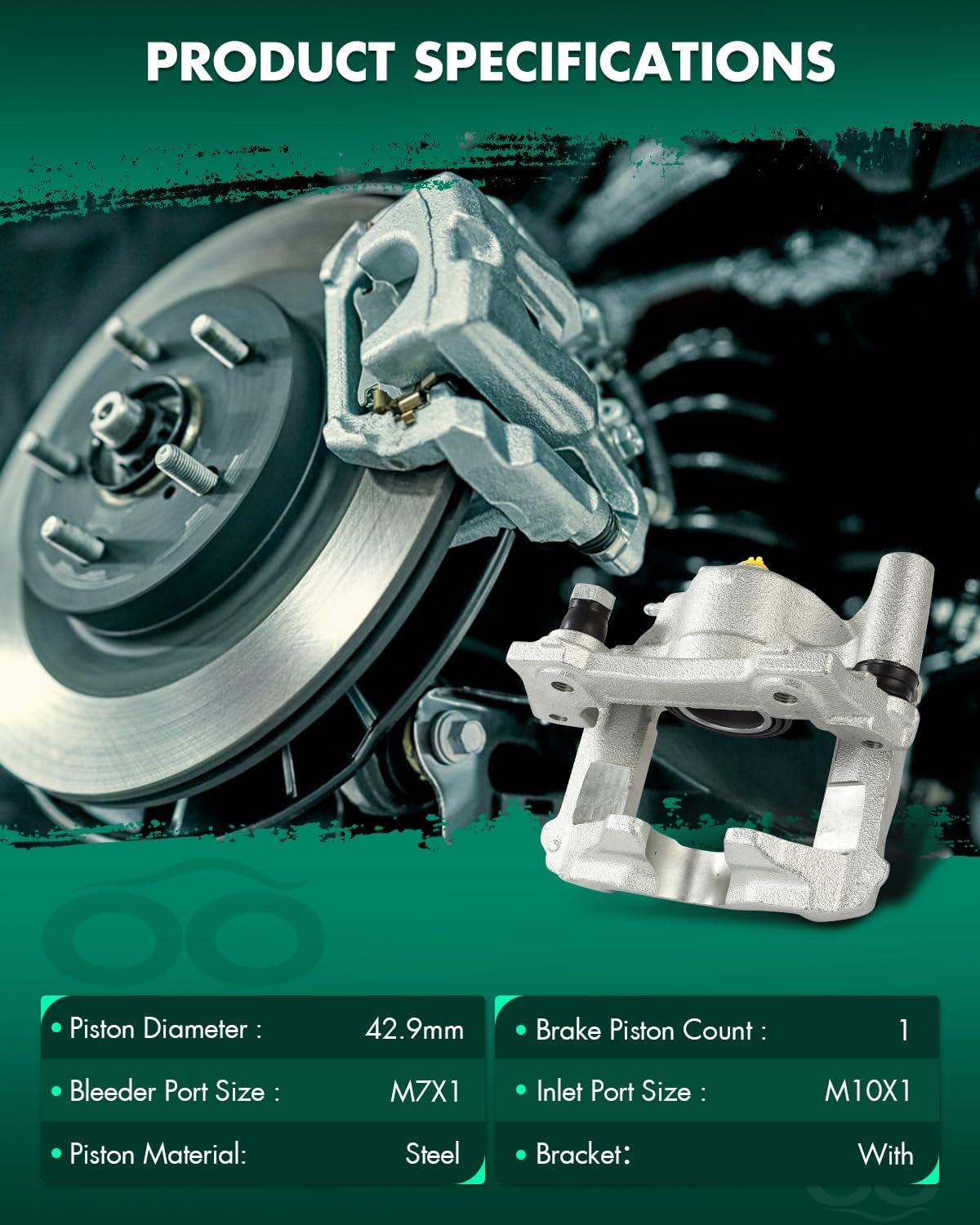 SCITOO 19B3406 19B3407 Rear Left & Right Disc Brake Calipers Assembly w/Bracket For Lexus For GS300 2006,For Lexus For IS250 2010-2011 2013