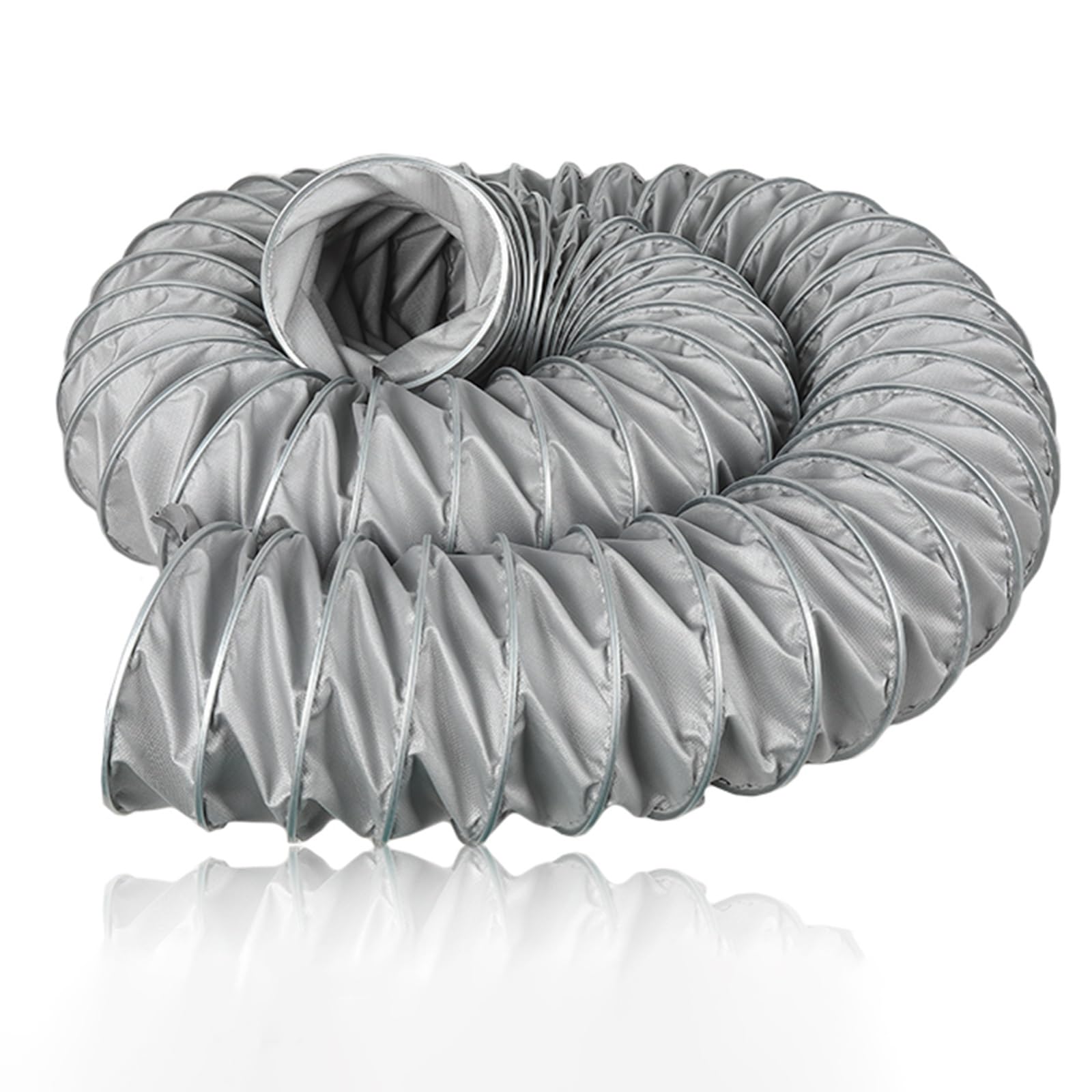 Manguera Escape Flexible, Tubo Flexible Ventilación Aislada Ignífuga, Antideformación, Tubo Evacuacion Aire Portatil para Campana Extractora, Ventilador y Caldera(150mm/6in,2m/6ft)