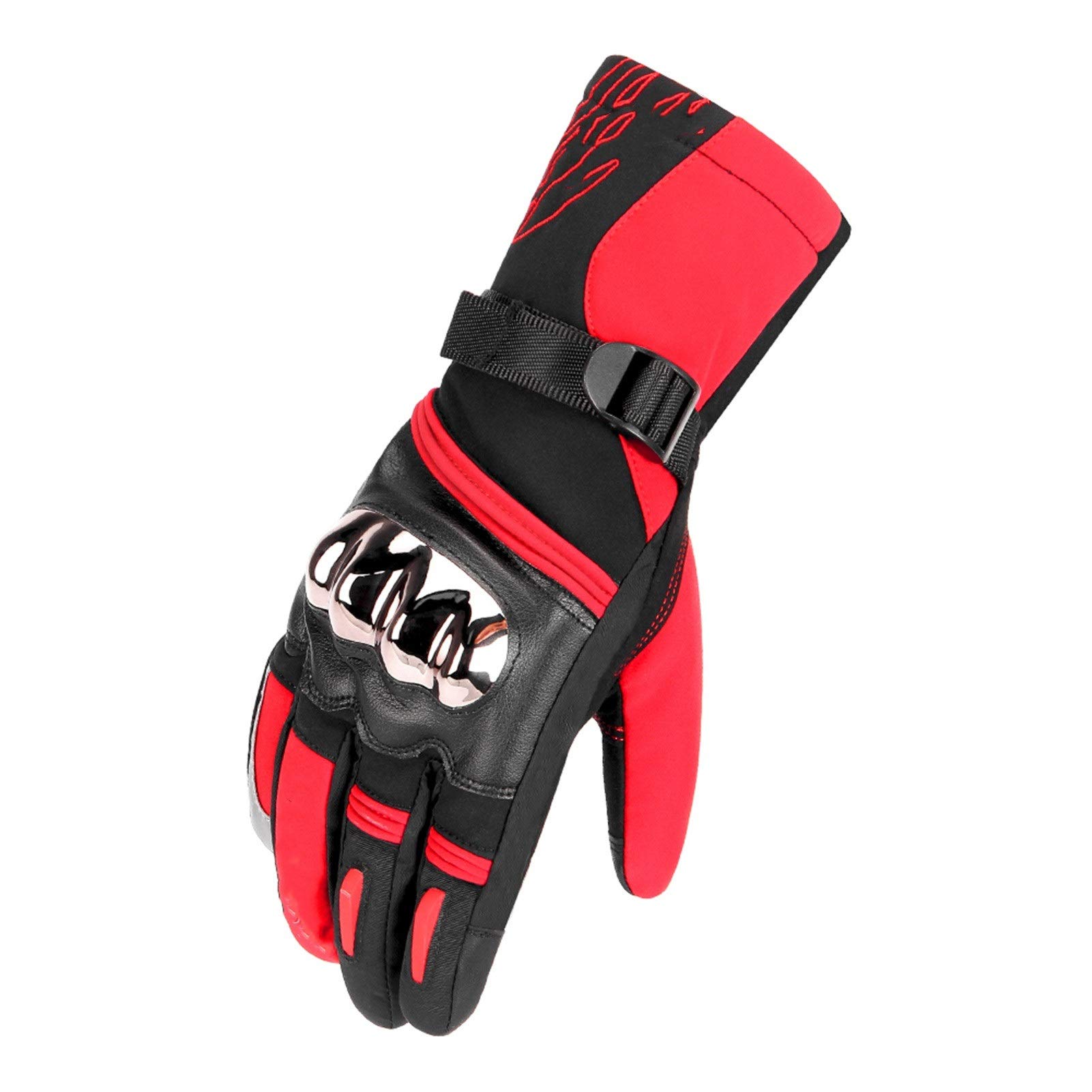 Guantes de Moto, Guantes de Montar, Guantes de Motocicleta, Guantes de Moto, Guantes de Invierno con Forro térmico, Impermeables, Pantalla táctil, Antideslizantes, Guantes de Moto