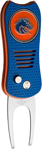 Miniatura 64 de Team Golf NCAA Switchblade Divot herramienta con marcador magnético de doble cara, cuenta con un diseño patentado de una sola punta, causa menos