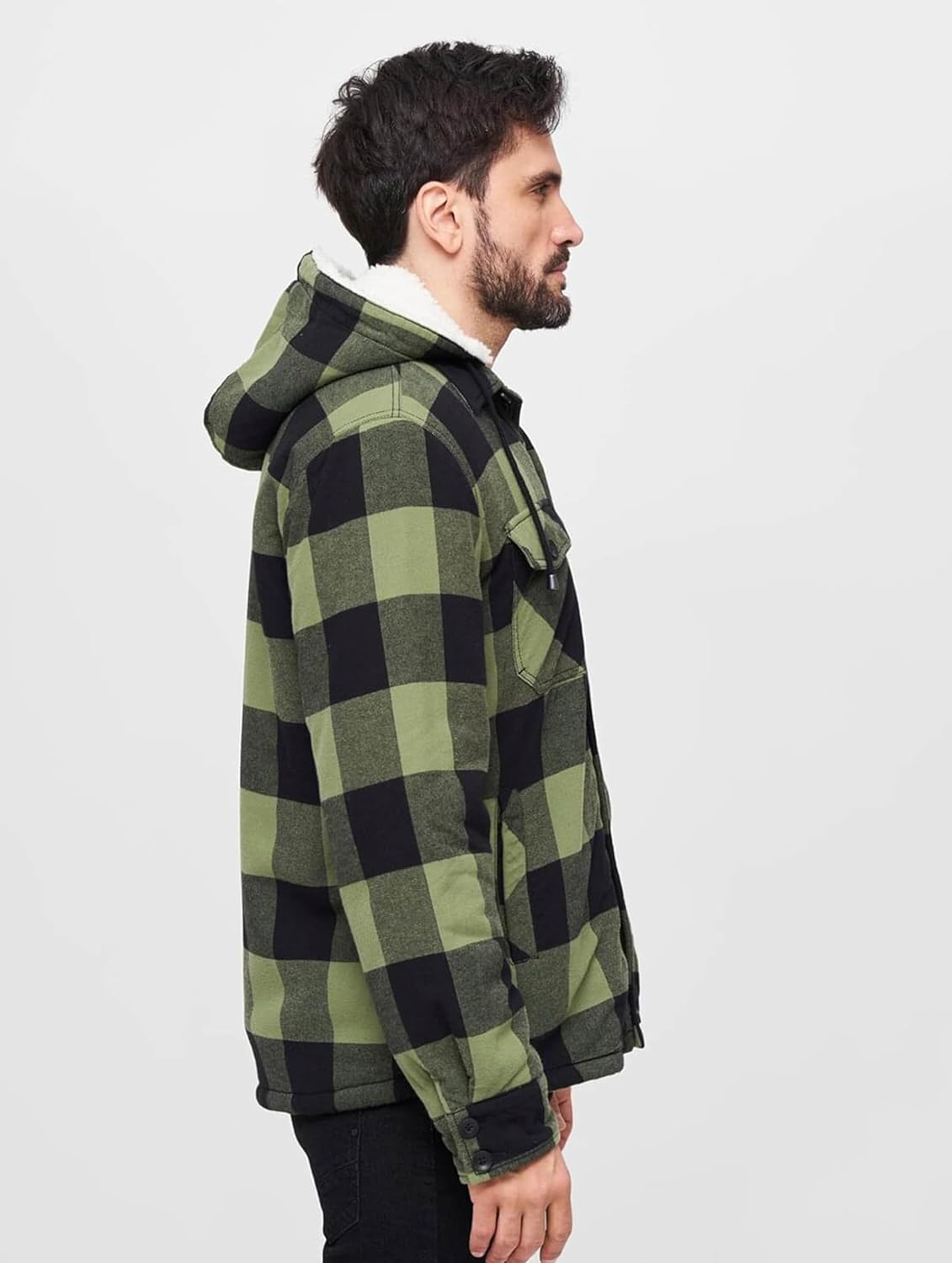 Brandit Men's Lumber Hooded Jacket Black/Blue