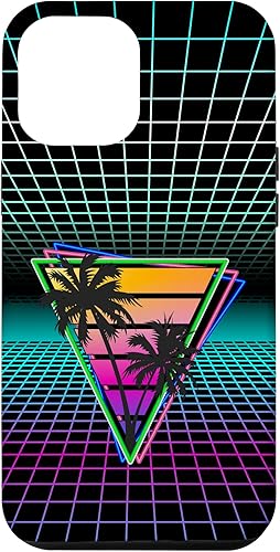 Miniatura 25 de iPhone 11 80s Inspirado Triángulo Láser Retro Synthwave Sunset Case