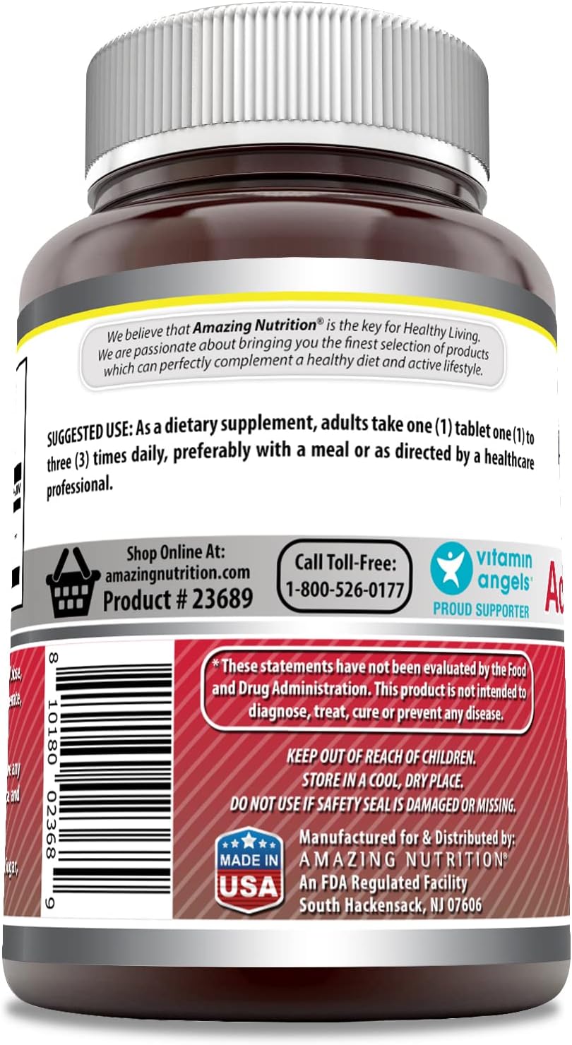 Amazing Formulas Acetyl L-Carnitine Hcl 1000mg 120 Tablets Supplement | Non-GMO | Gluten Free | Made in USA