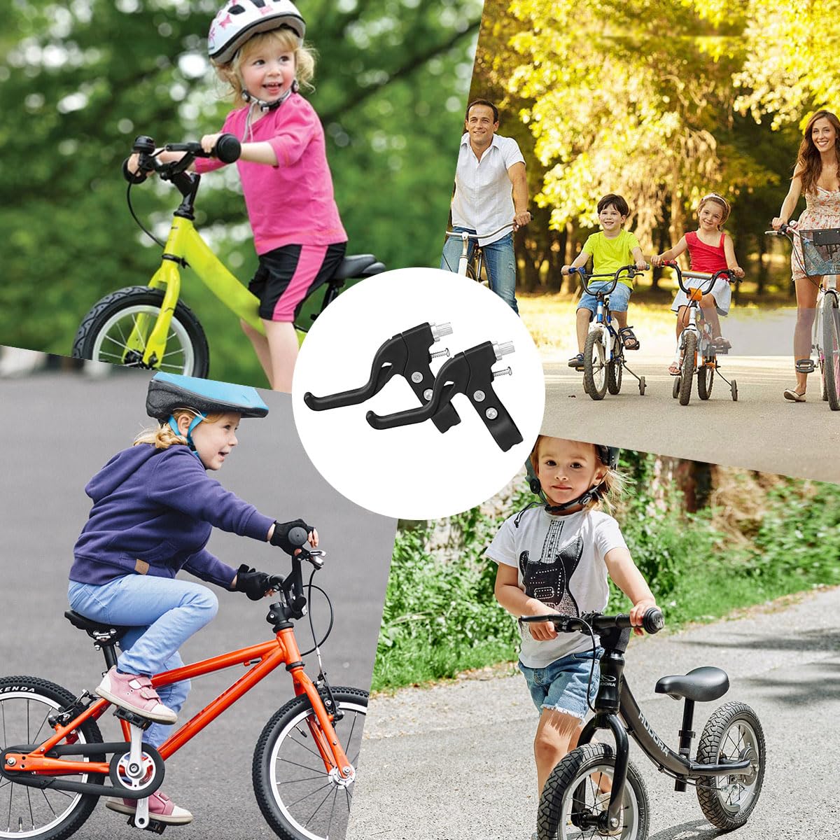 Levier De Frein Vélo Enfant – Alliage Aluminium, 3 Doigts, Antidérapant – Diamètre 22,2 Mm