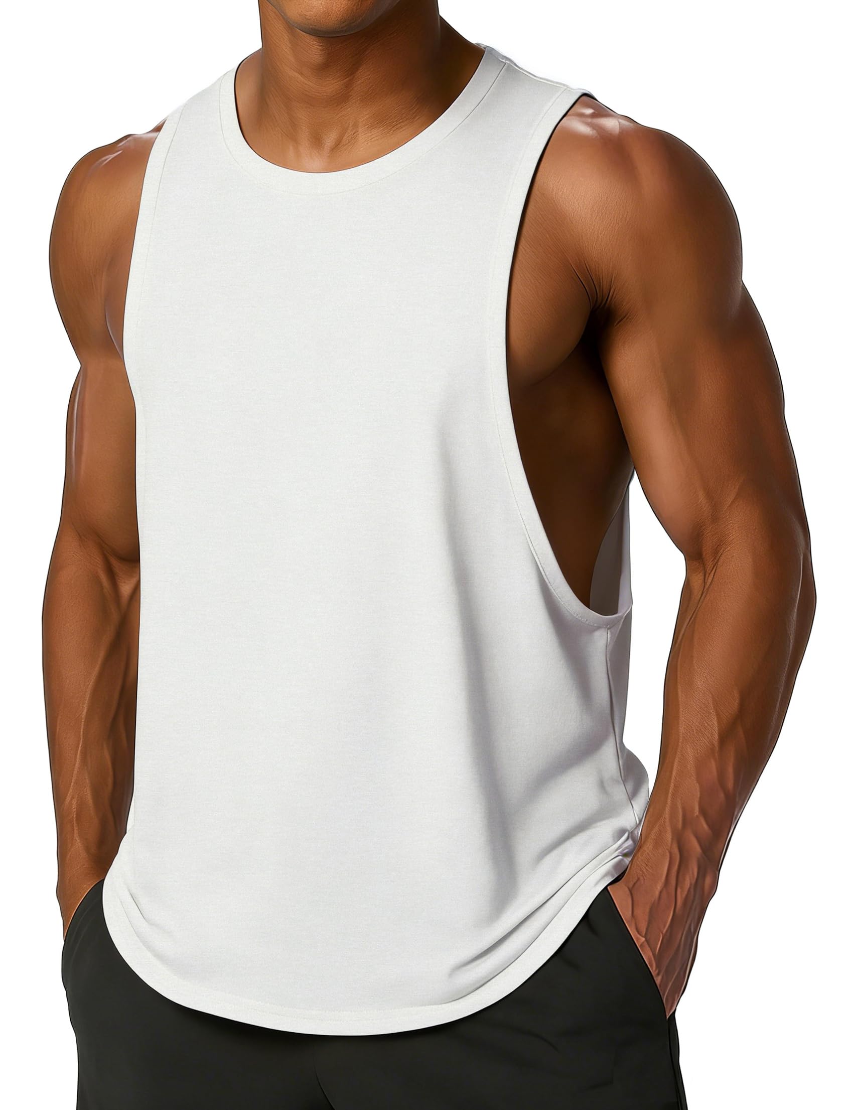 Wayleb Tanktop Herren Rundhals Locker Geschnitten S-3XL | Casual, Sommer, Freizeit, Alltag, Bequem, Vielseitig, Strand, Urlaub, Lockerer Schnitt,Klassisch