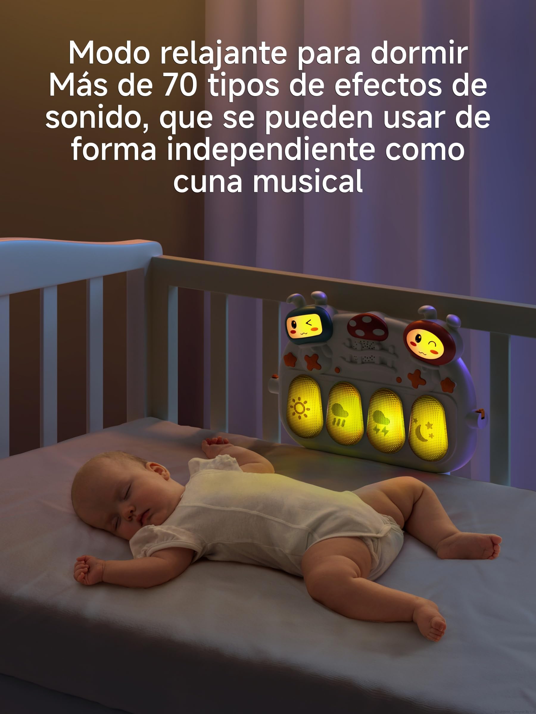 TUMAMA KIDS 4-en-1 Gimnasio De Juegos Para Bebe, Gimnasio Infantil Con Piano Activity Mat Bebe, 70+ Sonidos, 25+ Min De Música y Luces, Arco De Actividades Juego, Musical Gym Juguetes Bebés 0-6 Meses
