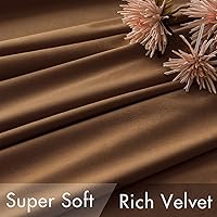 Vista 54 de MIULEE Cortinas de terciopelo de 63 pulgadas de largo, 2 paneles de cortinas opacas de lujo para dormitorio, sala de estar, cortinas de ventana