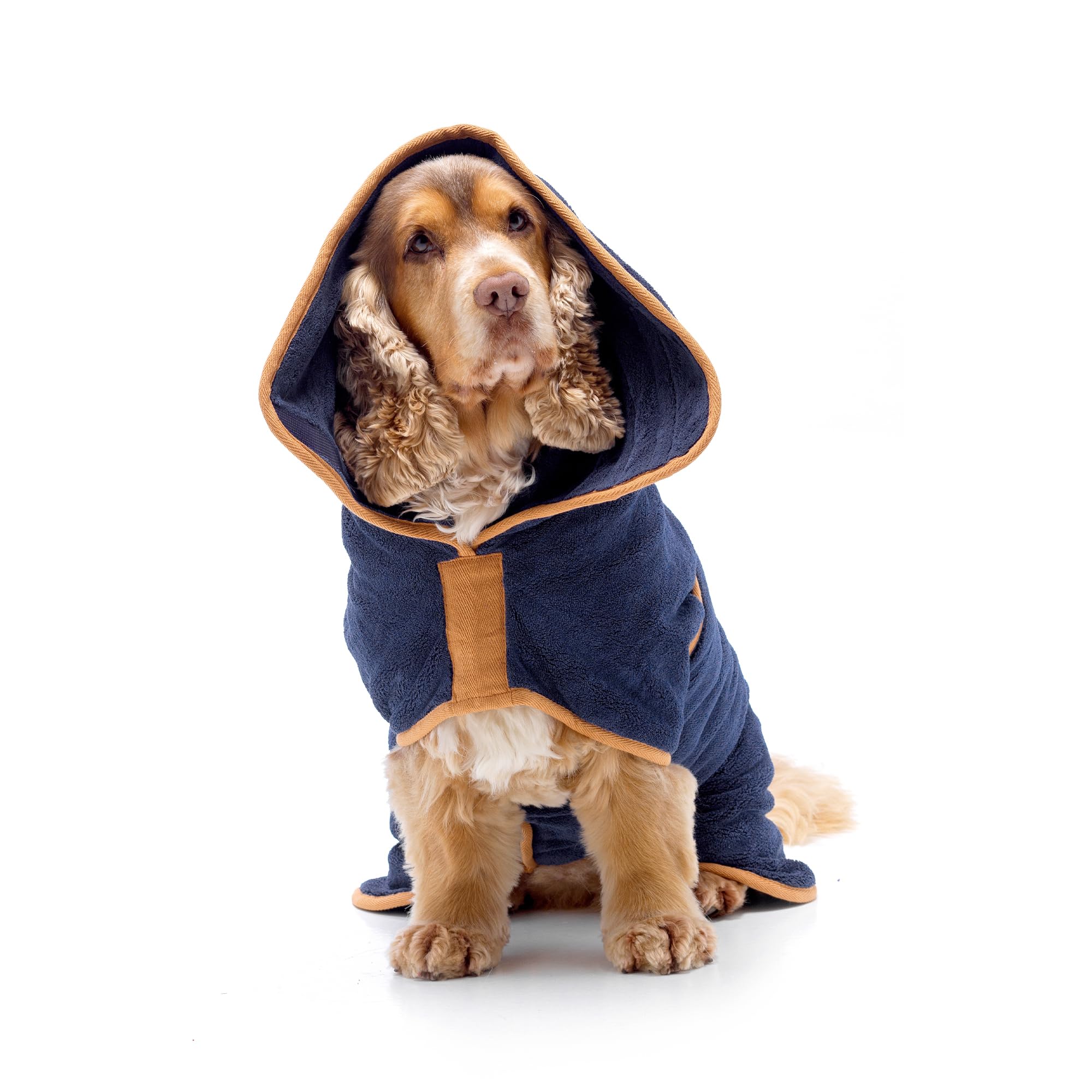 Lucky Paws® Płaszcz do suszenia psów w Wielkiej Brytanii, dwuwarstwowy szlafrok do suszenia w ciągu kilku minut, super chłonny ręcznik dla psa i ultramiękki szlafrok dla psa w jednym luksusowym